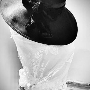 Black Statement Hat Fine Millinery Collection NWT
